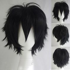 Category:Synthetic Wig; Gender:Men's; Wig Type:Cosplay Wig,Natural Wigs; Occasion:Daily Wear,Party / Evening,Vacation,Birthday,Cosplay Costumes; Age Group:Adults; Color Shade:Black; Hair Material:Synthetic Hair; Cap Construction:Machine Made; Texture:Straight; Length:Short; Features:Fluffy,Easy to Carry,Comfy,Fashion,Party; Heat Resistant:Yes; Listing Date:07/26/2023; Cap Circumference:; Front to Back:; Nape of Neck:; Side to Side Across Forehead:; Side to Side Over Top:; Temple to Temple Across Fancy Dress Wigs, Pixie Wigs, Short Black Wigs, Anime Wigs, Cosplay Hair, Halloween Wigs, Natural Wigs, Full Hair, Fantasias Halloween