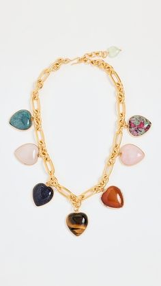 Brinker + Eliza Margaret Necklace | Shopbop Elegant Charm Choker Necklace, Chic Choker Charm Necklaces, Luxury Gemstone Charm Necklace Fine Jewelry, Brinker And Eliza Necklace, Artisan Multicolor Choker Necklace, Fashion Merchandising, Baroque Pearls, Gold Plated Jewelry, Jewelry Plate