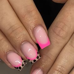 Pastel Biab Nails, Pink Polygel Nail Ideas, Pink Cheetah Nails, Everyday Nails, Nails Work, School Resume, Biab Nails, Sns Nails Colors