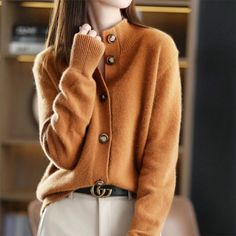 Spring Knits, Winter Vest, Classic Cardigan, Winter Pullover, Knitted Tops, Cardigan Long, Palau, Loose Sweater, Fashion Korean