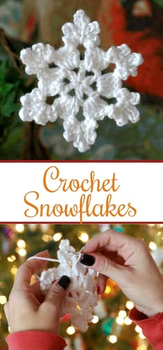 crochet snowflakes are so easy to make