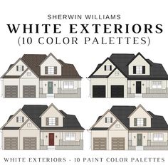 White Cabin Exterior Colors - Etsy Canada Cabin Paint Colors, Lake House Paint Colors, Modern Exterior Paint Colors, Color Palette Modern, White Cabin