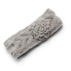 Upgrade your cold-weather gear with this SIJJL knit floral accent headband. Knit design with floral accent Fleece lining Beaded details FABRIC & CARE Wool, polyester Spot clean Imported 4-in. width  Size: One Size. Color: Grey. Gender: female. Age Group: adult. Beginning Crochet, Free Baby Blanket Patterns, Headband Knit, Crochet Slippers Free Pattern, Easy Crochet Hat, Crochet Bandana, Crochet Curtains, Knit Headband, Crochet Wool