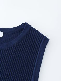 Introducing our Sleeveless Ribbed Crew-Navy, the perfect addition to any wardrobe. It can be paired with our matching cardigan for a complete and versatile look. Teen Skirts, Teen Top, Dressy Tops, Dresses For Teens, Winter Looks, Kids Tops, Skirts For Sale, Winter Collection, Summer Collection