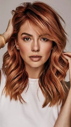 44 Fall Hair Colors 2024: Trending Shades for Blondes, Brunettes, Redheads & More This Season Fall Red Hair Ideas, Trending Hair Colour, Gingerbread Caramel, Colors For 2024, Ash Blonde Hair Colour, Champagne Blonde, Caramel Hair, Ash Blonde Hair, Icy Blonde