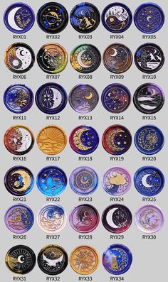 the zodiac signs and their meanings are shown in this image, with different colors on them