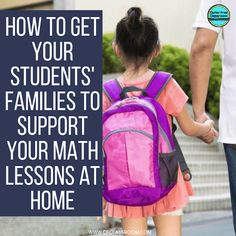 Learn how to get your students' families to support your math lessons at home from this blog post titled Strengthening the Home and School Connection in Math. It's packed with tips and ideas to increase parent participation and involvement in their children's education. #parentparticipation #parentinvolvement #mathathome #mathhomework Teach Family, Free Math Resources, Math Night, Measurement Activities, Subtraction Activities, Math Practice