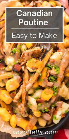 canadian poutine is an easy to make side dish that can be made in less than 10 minutes