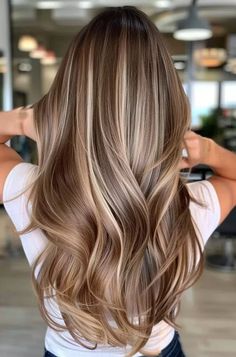 53 Low Maintenance Brunette Balayage Hairstyles That Will Save You Time and Money Balayage Hair Dimension, Brunette Hair With Blonde Highlights Long Layers, Long Balayage Hair, Low Maintenance Brunette Balayage Hair, Low Maintenance Brunette, Caramel Lowlights, Foil Hair, Light Brunette Hair