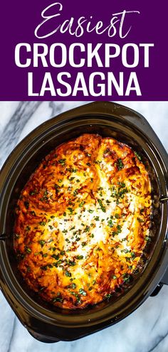 a crock pot lasagna recipe with cheese and herbs