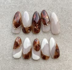 Korean Fall Nails, Japanese Style Nails, Nails Amber, Amber Nails, Nail Art Designs Images, Chrome Nail Art, Classy Nail Designs, Pretty Gel Nails