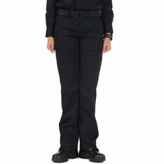 Whether you're on daytime duty or out for night duty, be at your best with the Twill PDU Cargo Pants from 5.11! Exclusively manufactured by 5.11, the PDU Pant features a heavy-duty construction that's built to withstand the harshest environments. Crafted from high-grade polyester and cotton twill, its Teflon-treated fabric repels soil, stains, and moisture for superior protection in any environment. Diamond gusset lets you perform quick and large movements while you're engaged in action. Its pre Uniform Pants, Work Gear, Shirt Tucked In, Shirt Stays, Tactical Pants, Uniform Fashion, Class B, Midnight Navy, Cargo Pant