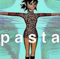 a woman with her arms spread out in front of the words pastel