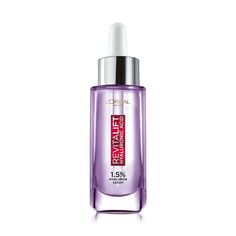 Description L'Oreal Paris Revitalift Serum, Hydrating and Plumping, With 1.5% Hyaluronic Acid, 15ml A Lightweight serum with 50X smaller Micro Hyaluronic Acid Intensely hydrates, smooths, and replumps skin to reduce fine lines by -60% Apply this moisturising serum daily, day & night Fragrance free, paraben free, alcohol free formulation Contents: 1x L'Oréal Paris Revitalift 1.5% Hyaluronic Acid Serum, Volume: 15ml  Face Serum In the World* does what it says! The L'Oreal Paris Revitalift Hyaluronic Acid Serum with 1.5% Hyaluron has micro hyaluronic acid for deeper penetration. It intense hydrates and reduces fine lines by -60%*. With this lightweight and non-sticky serum, get visibly youthful skin! Dermatologically tested, it is suitable for all skin types and can be used daily. This face s Alcohol Free Fragrance, Daily Day, Moisturizing Serum, Hyaluronic Acid Serum, Youthful Skin, L Oreal, Combination Skin, Fragrance Free, Face Serum