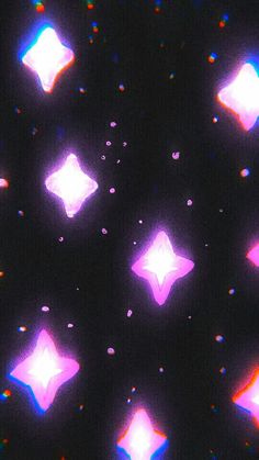 an array of glowing stars against a black background