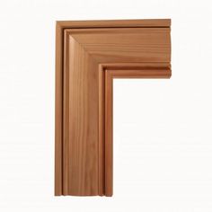 an unfinished wooden frame for a door with the letter f on it's side