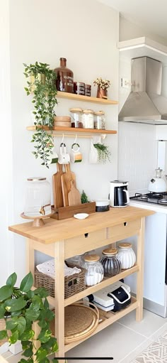 the kitchen is clean and ready to be used as a place for cooking or baking