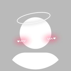 a white object with pink lights on it's face and eyes in the shape of an angel