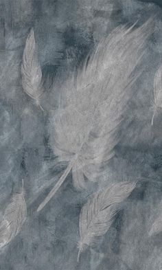 whimsical cozy bedroom wallpaper Grey Wallpaper For Bedroom, Feather Wall Painting, Blue And Grey Aesthetic, Gray Blue Aesthetic, Bedroom Wallpaper Blue, Grey Blue Aesthetic, Blue And Grey Wallpaper, Gray Blue Wallpaper, Blue Grey Aesthetic