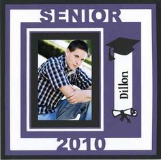 a purple and black photo frame with a graduate's cap on it