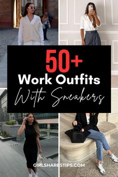 Relaxed Work Wear, Business Attire With Flats, Women Business Casual With Sneakers, Womens Suits With Tennis Shoes, Office Outfit With Sneakers To Work, Office Dress With Sneakers, Sneakers For The Office Women, Sneakers In The Office, Conference Shoes For Women