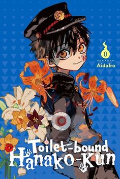 the cover of toltt - bound hanko kun, with an anime character holding flowers