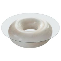 a white bowl with a glass top on a white background