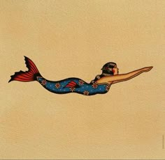 a drawing of a woman floating in the air