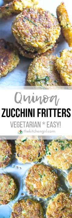 zucchini fritters with text overlay