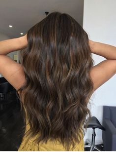 Long Brown Hair Lowlights, Dark Brown Ombre Balayage, Lowlights With Brown Hair, Balayage On Dark Brunette, Dark Brunette Hair Ideas Colour, Dark Brown Hair Balayage Red Undertones, Dark Brown Hair With Definition, Black Hair With Brunette Balayage, Subtle Brown Hair Highlights