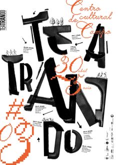 an advertisement for the art fair with letters and numbers in orange, black and white