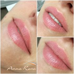 Permanent Makeup Lips, Anna Kara, Pink Lips Makeup, Light Pink Lips, Permanent Eyeliner, Semi Permanent Makeup