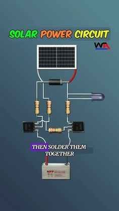 the diagram shows how solar power circuit works