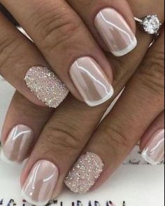 Nails Pictures, Bride Design, Wedding Nail, Pictures Wedding, Bride Nails, Nail Designs Glitter, Bridal Nails, Elegant Nails, Design Nail