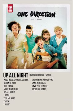 the one direction poster for up all night 2011, which is featured in an ad