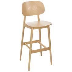 a wooden chair on a white background with no one in it's place to sit