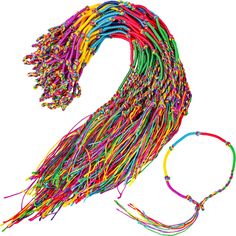 PRICES MAY VARY. Friendship Bracelets Bulk: there are 60 pieces of friendship bracelets in the package, which are sufficient for you to share with others, come in various colors and stylish design, enough for party use; These colorful thread bracelets can be worn alone or in multiple combinations Colored Strings: these string friendship bracelets consist of assorted colors, including green, red, blue, yellow, pink, purple, etc.; Each bracelet is made with random colored strings, colorful and pre Teen Party Favors, String Friendship Bracelets, Hippie Party, Thread Bracelets, Strand Bracelet, String Bracelet, Colorful Bracelets, Ankle Bracelets, Braided Bracelets