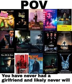 there are many movie posters on this page to help you know what movies they are