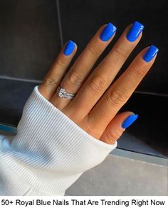 Looking for royal blue nails and royal blue nail designs to try right now? Look no further! We have the prettiest royal blue nails that are trending right now. All women will appreciate royal blue's Nails Royal Blue, Plain Acrylic Nails, Royal Blue Nails Designs, Blue Gel Nails, Inspiration Nails, Nail Board, Plain Nails, Blue Acrylic Nails