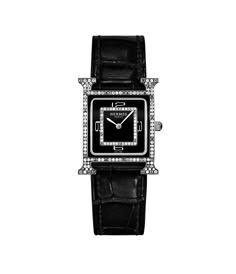 Hermes Watch, Black Alligator, Hermes Jewelry, Gold Pin, Classic Watches, Fashion Girl, Small Leather Goods, Gold Watch