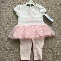 Nwt Baby Girl Outfit. Pink And White Daddy’s Little Princess Cute Stretch White Sets, White Stretch Playwear Sets, Varsity Jacket Style, Summer Onesies, Fleece Outfit, 3 Month Baby, Carters Baby Boys, Baby Boy Romper, Baby Girl Onesies