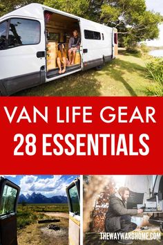 Living in a campervan full time means you'll need to invest in some van life essentials. Here are 28 of my top gear recommendations for living in a van! #thewaywardhome #camping #camper #vanlife #van #campervan #camper #outdoors Camper Van Accessories, Van Interior Design, Van Essentials, Minivan Conversion, Rv Vans, Van Remodel, Rv Essentials, House Appliances