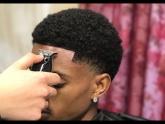 Tapered Haircut Black, Taper Fade Afro, Afro Fade Haircut, Mini Afro, Black Man Haircut Fade, Temp Fade Haircut, Taper Haircut