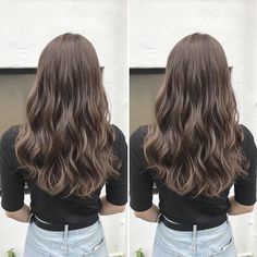 Hair Stail, Korean Long Hair, Long Hair Perm, Hair Muse, Brown Hair Inspo, Dark Hair With Highlights, Clip Hairstyles