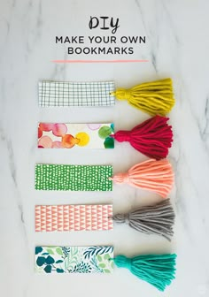 diy make your own bookmarks with tassels