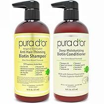 PURA D'OR Shampoo Best Hair Growth Products, Hair Thickening Shampoo, Hair Regrowth Shampoo, Best Hair Growth, Biotin Hair, Biotin Shampoo, Good Shampoo And Conditioner, Shampoo For Thinning Hair, Hair Growth Products