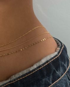 14k gold filled curb chain- Water Resistant-Tarnish Resistant - HypoallergenicPlease view size chart in images for sizing. * All chains are made to order. If you need another size, please let us know! Cheap Gold Spiritual Waist Beads, Dainty Adjustable Waist Chain, Dainty Adjustable Waist Chain As Gift, Dainty Adjustable Waist Chain For Gift, Dainty Gold Waist Chain With Delicate Chain, Delicate Gold Body Chain, Minimalist Waist Chain For Gift, Dainty Body Jewelry With Delicate Chain For Gifts, Waist Jewelry