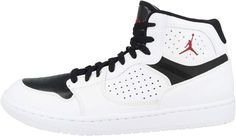 Amazon.com | Nike Men's Jordan Access Basketball Shoe, White Gym Red Black, 9.5 UK | Basketball Nike Website, White Gym, Branded Shoes For Men, Mens Basketball Shoes, Nike Shoes (men), Nike Jordan Retro, Volleyball Shoes