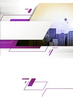 an abstract photo with buildings in the background and purple lines on the bottom right corner