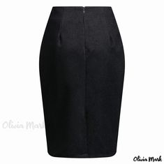 Olivia Mark - High-Waisted Plaid Pencil Skirt Slim Fit Knee-Length Wool Skirt Socialite Style, Midi Skirt Pattern, Plaid Pencil Skirt, Winter Plaid, Nature Dress, England Fashion, Wool Skirt, Plaid Fashion, Body Con Skirt